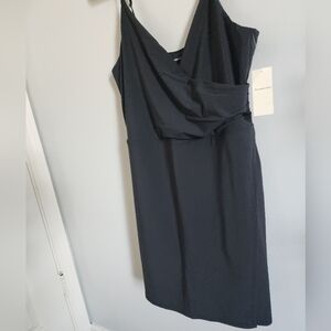 Abercrombie & Fitch Black Sheath Midi Dress